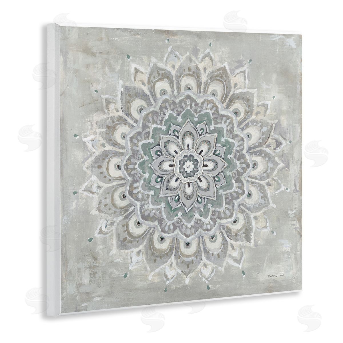Gentle Mandala Flower Wood Plaque Wall Art, Home Decor by Danhui Nai