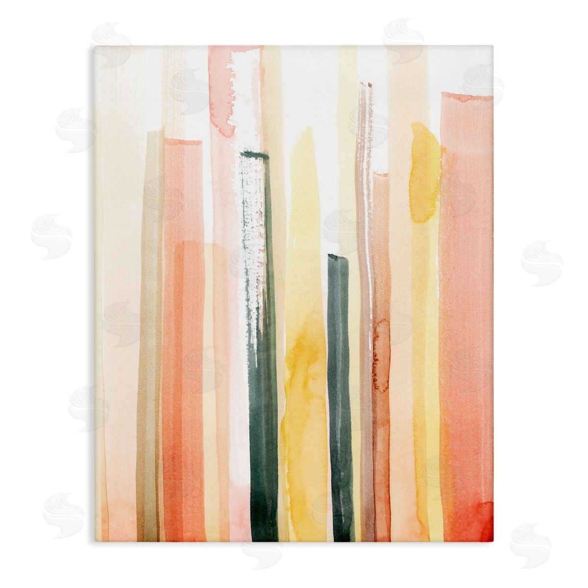 Coral Reach Watercolor Canvas Wall Art, Home Decor by Grace Popp