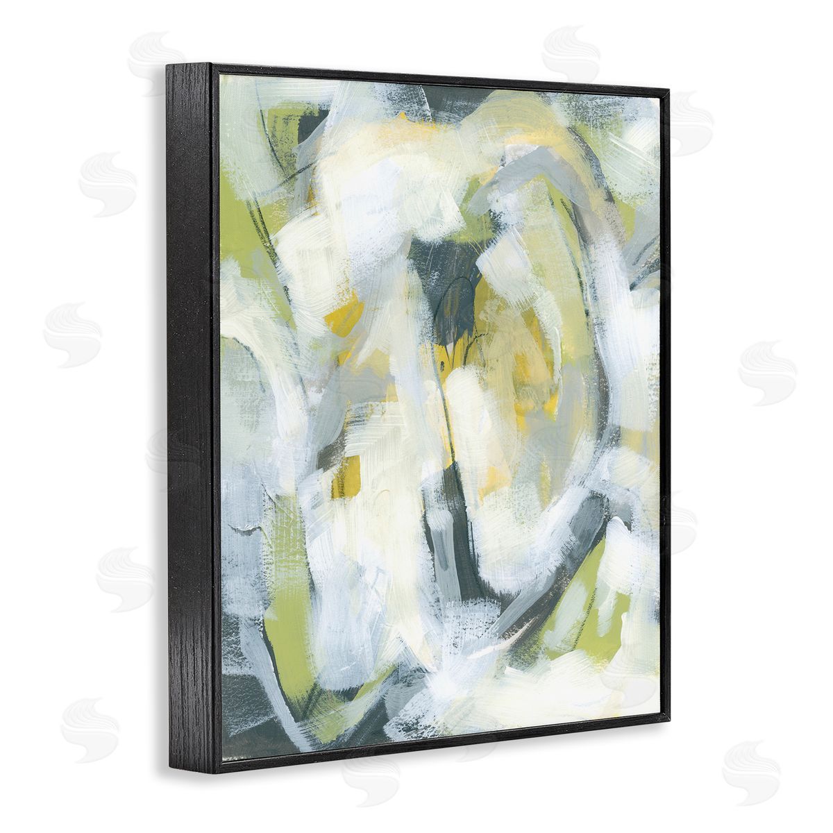 Complex Abstract Distortion Black Frame Print Wall Art, Home Decor by June Erica Vess