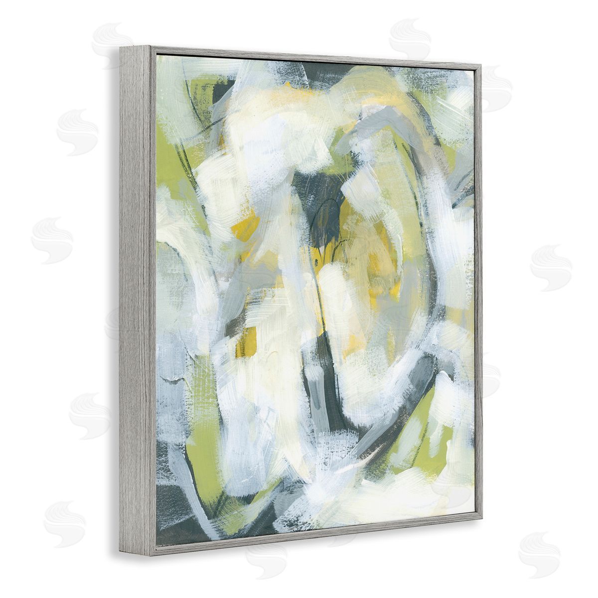 Complex Abstract Distortion Grey Frame Print Wall Art, Home Decor by June Erica Vess