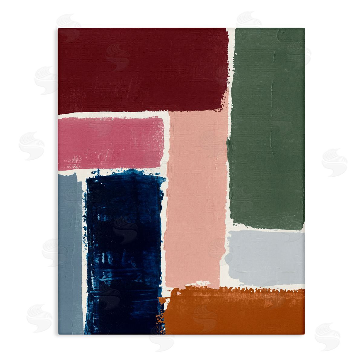 Rectangular Shapes Pattern Canvas Wall Art, Home Decor by Victoria Barnes