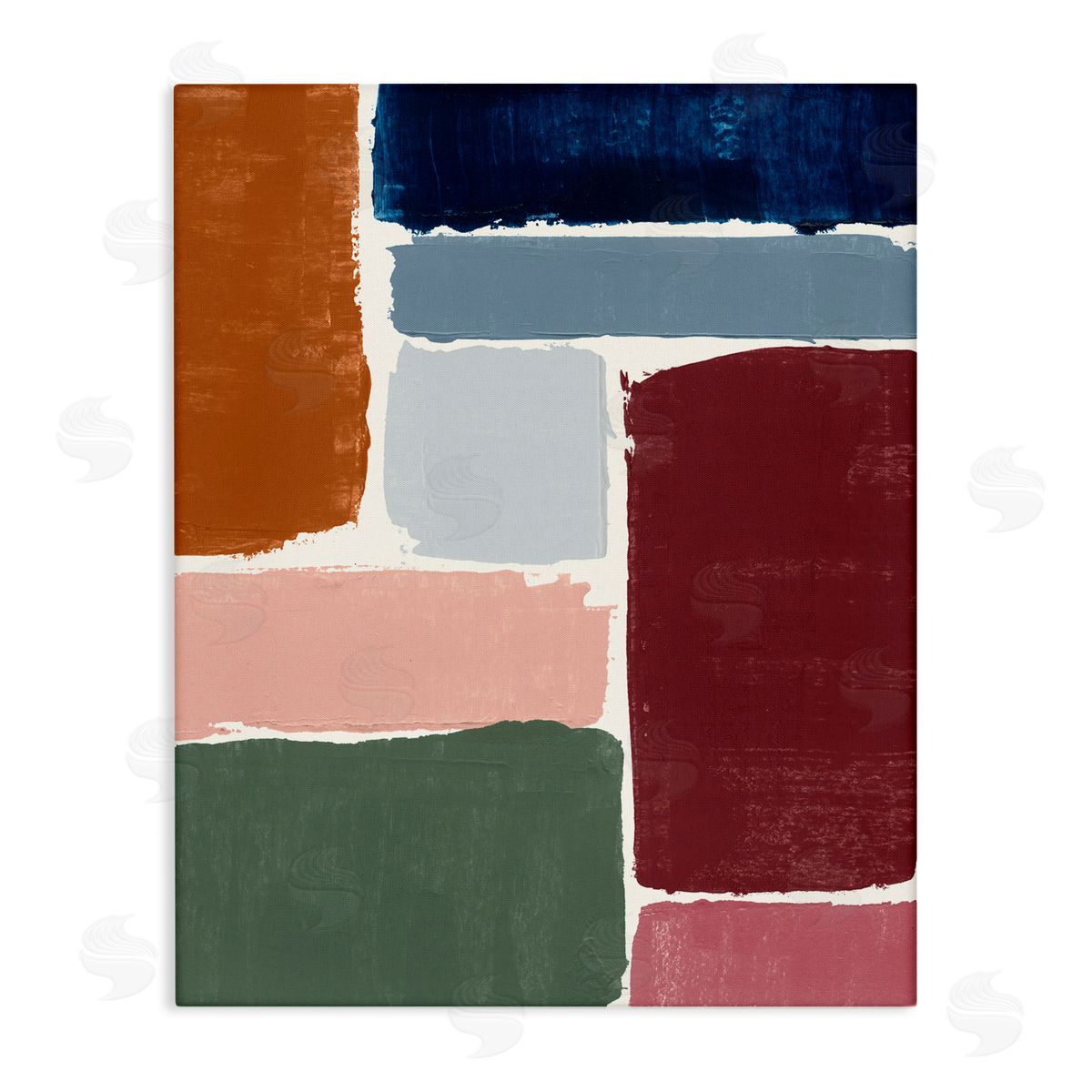 Asymmetrical Shapes Pattern Canvas Wall Art, Home Decor by Victoria Barnes