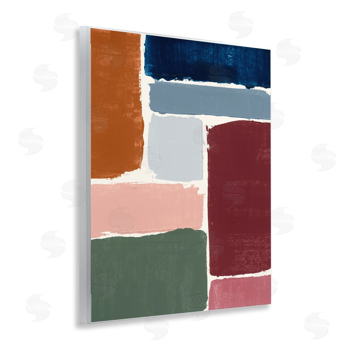Asymmetrical Shapes Pattern Wood Plaque Wall Art, Home Decor by Victoria Barnes
