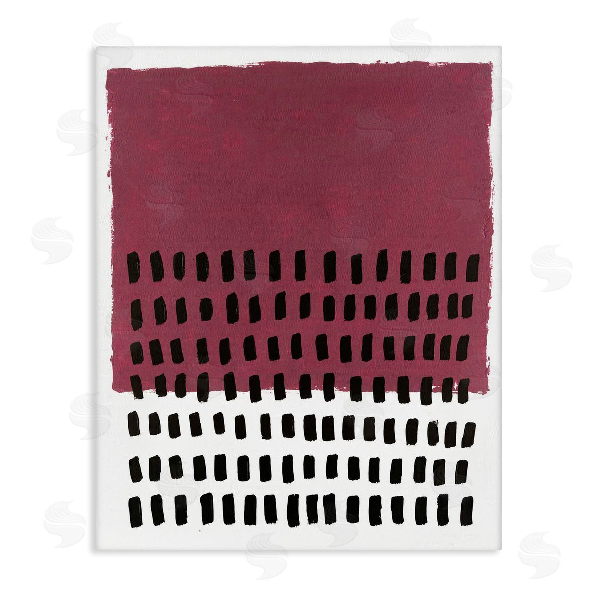Red Dotted Pattern Canvas Wall Art, Home Decor by Michael Willett
