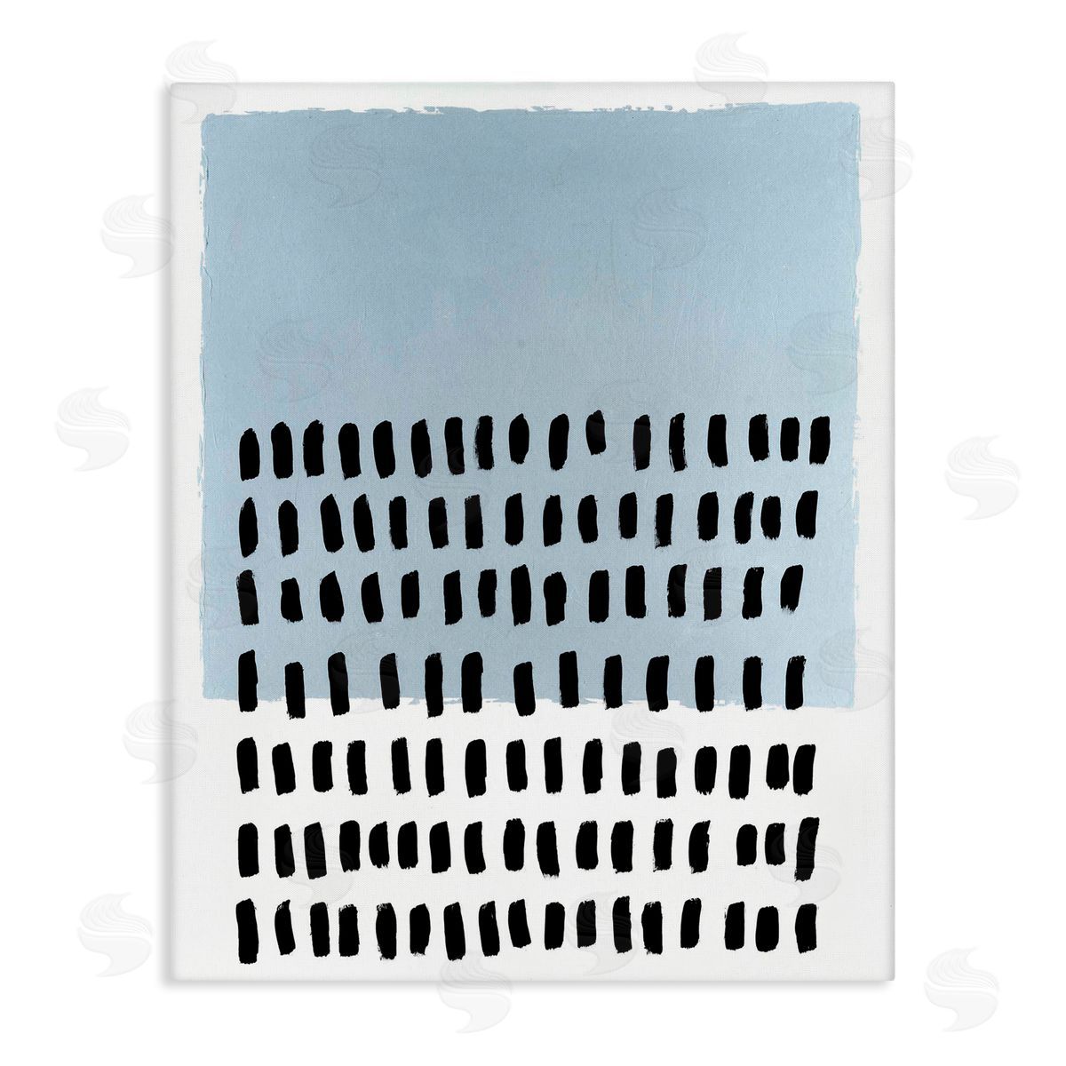 Blue Dotted Pattern Canvas Wall Art, Home Decor by Michael Willett