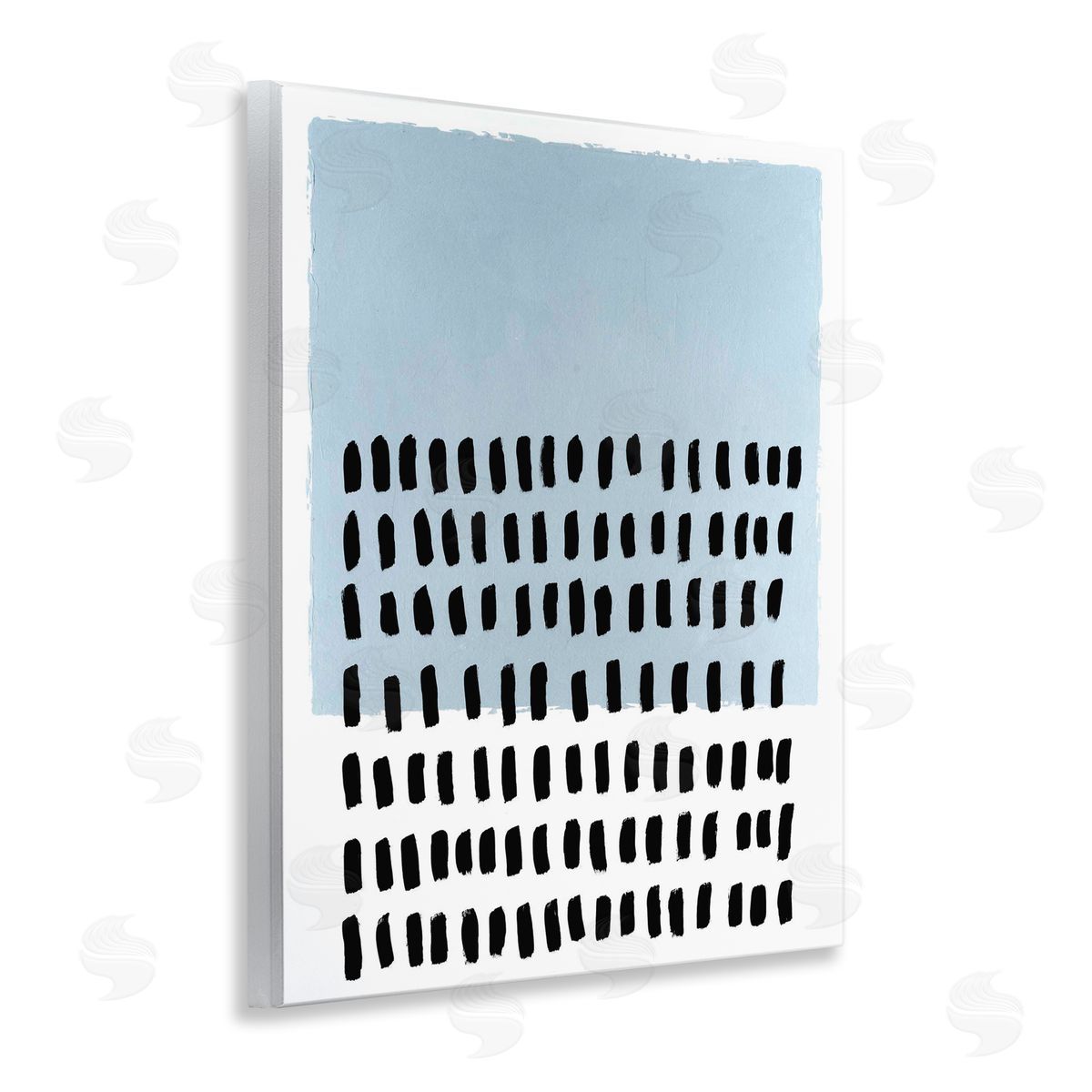 Blue Dotted Pattern Wood Plaque Wall Art, Home Decor by Michael Willett