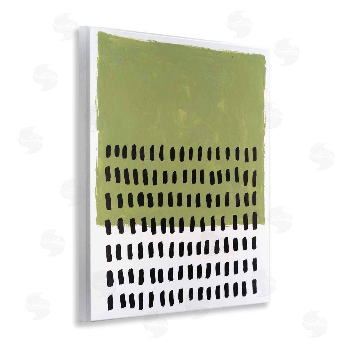 Green Dotted Pattern Wood Plaque Wall Art, Home Decor by Michael Willett