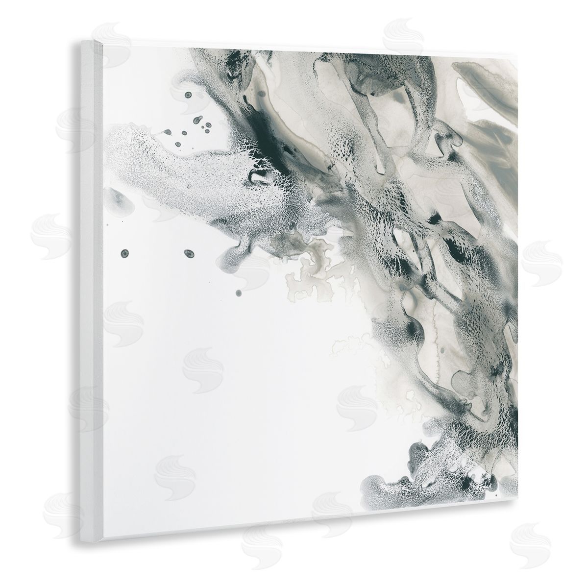 Grey Swirled Liquid Wood Plaque Wall Art, Home Decor by June Erica Vess