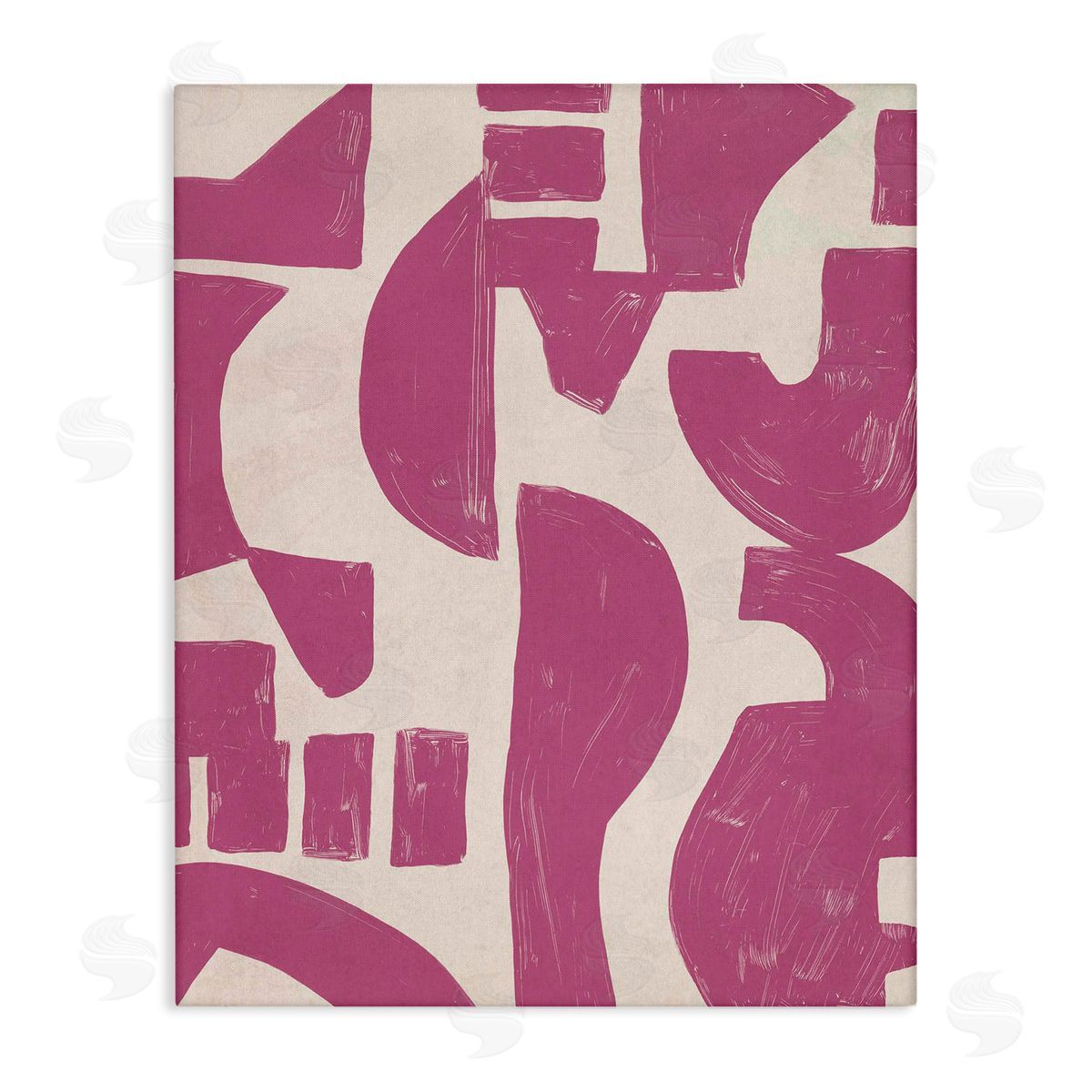 Purple Asymmetrical Shapes Canvas Wall Art, Home Decor by June Erica Vess