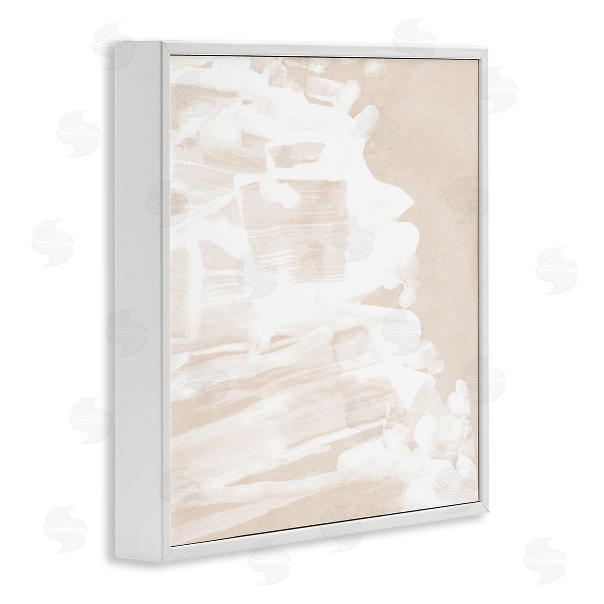 Abstract Tide Movement White Frame Print Wall Art, Home Decor by June Erica Vess