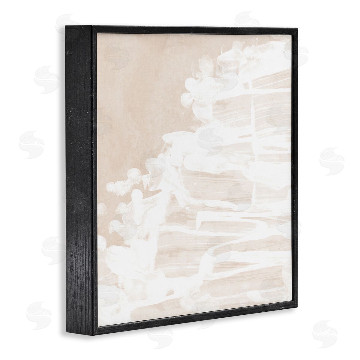 Abstract Beach Splash Black Frame Print Wall Art, Home Decor by June Erica Vess