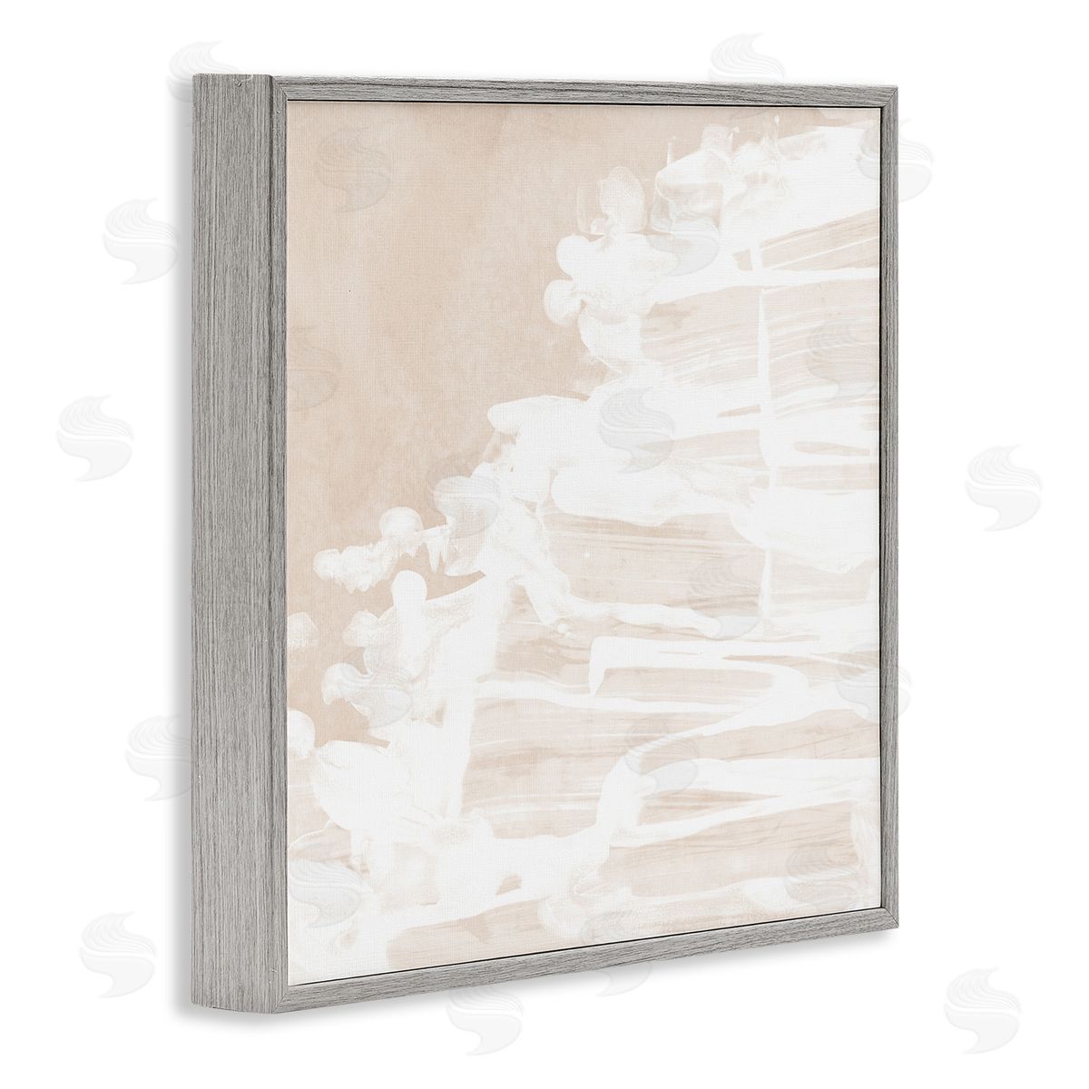 Abstract Beach Splash Grey Frame Print Wall Art, Home Decor by June Erica Vess