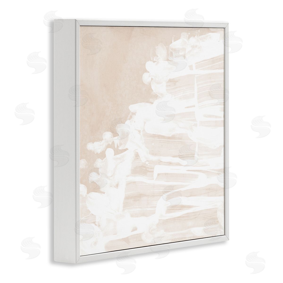 Abstract Beach Splash White Frame Print Wall Art, Home Decor by June Erica Vess