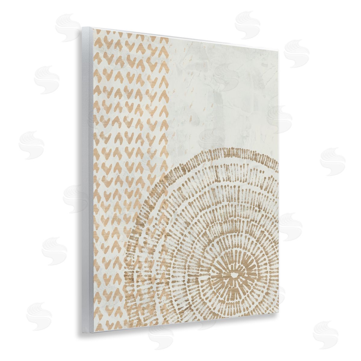 Boho Fractal Patterns Wood Plaque Wall Art, Home Decor by June Erica Vess