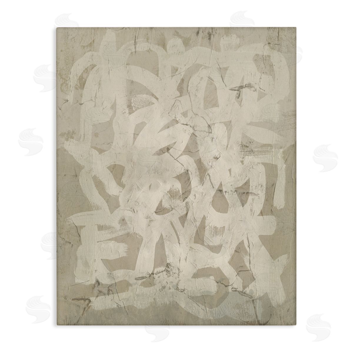 Neutral Chaotic Pattern Canvas Wall Art, Home Decor by June Erica Vess