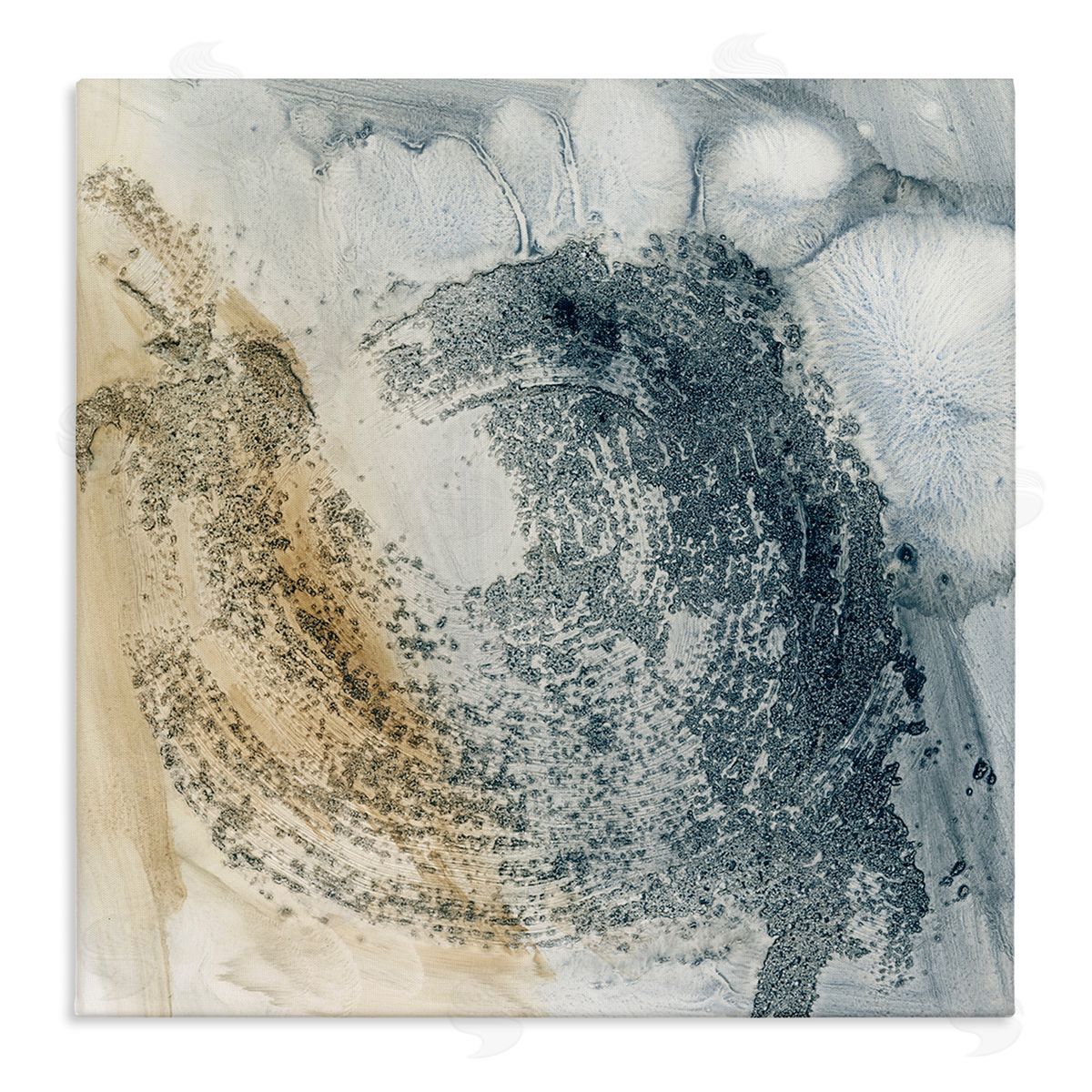 Grey and Beige Paint Stroke Canvas Wall Art, Home Decor by Ethan Harper