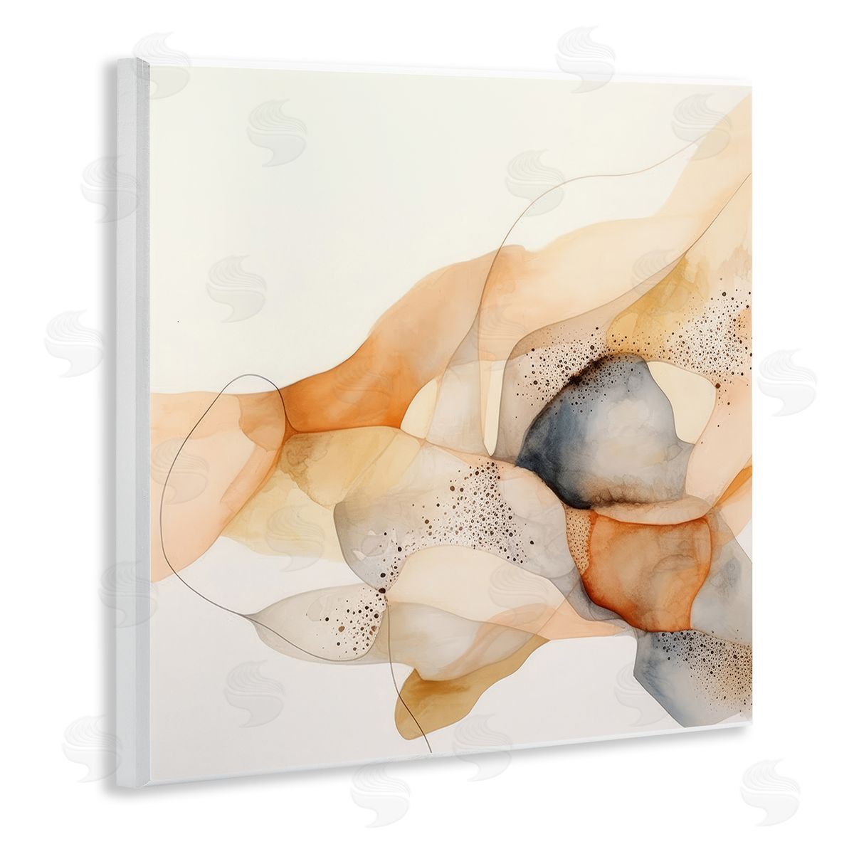 Cascading Fluid Abstract Wood Plaque Wall Art, Home Decor by Irena Orlov