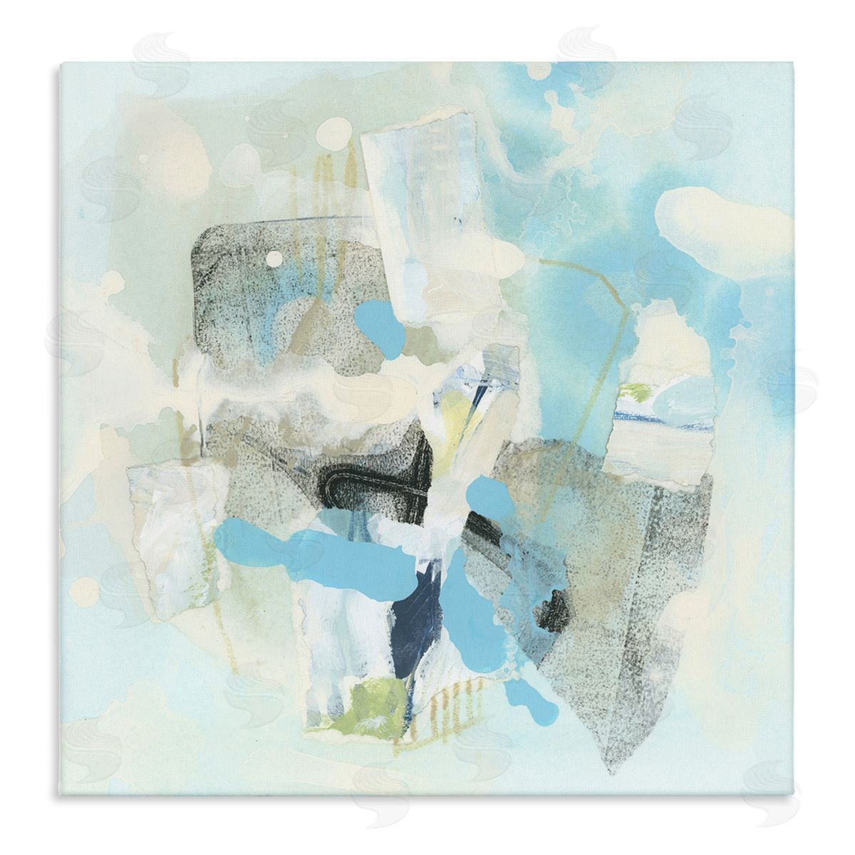 Modern Paint Splash Abstract Canvas Wall Art, Home Decor by June Erica Vess