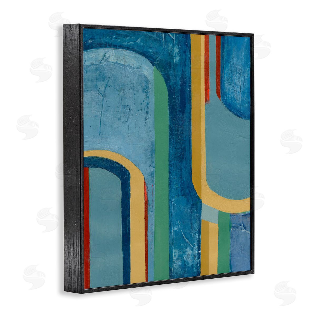 Dynamic Arches Pattern Black Frame Print Wall Art, Home Decor by Pippin Schupbach