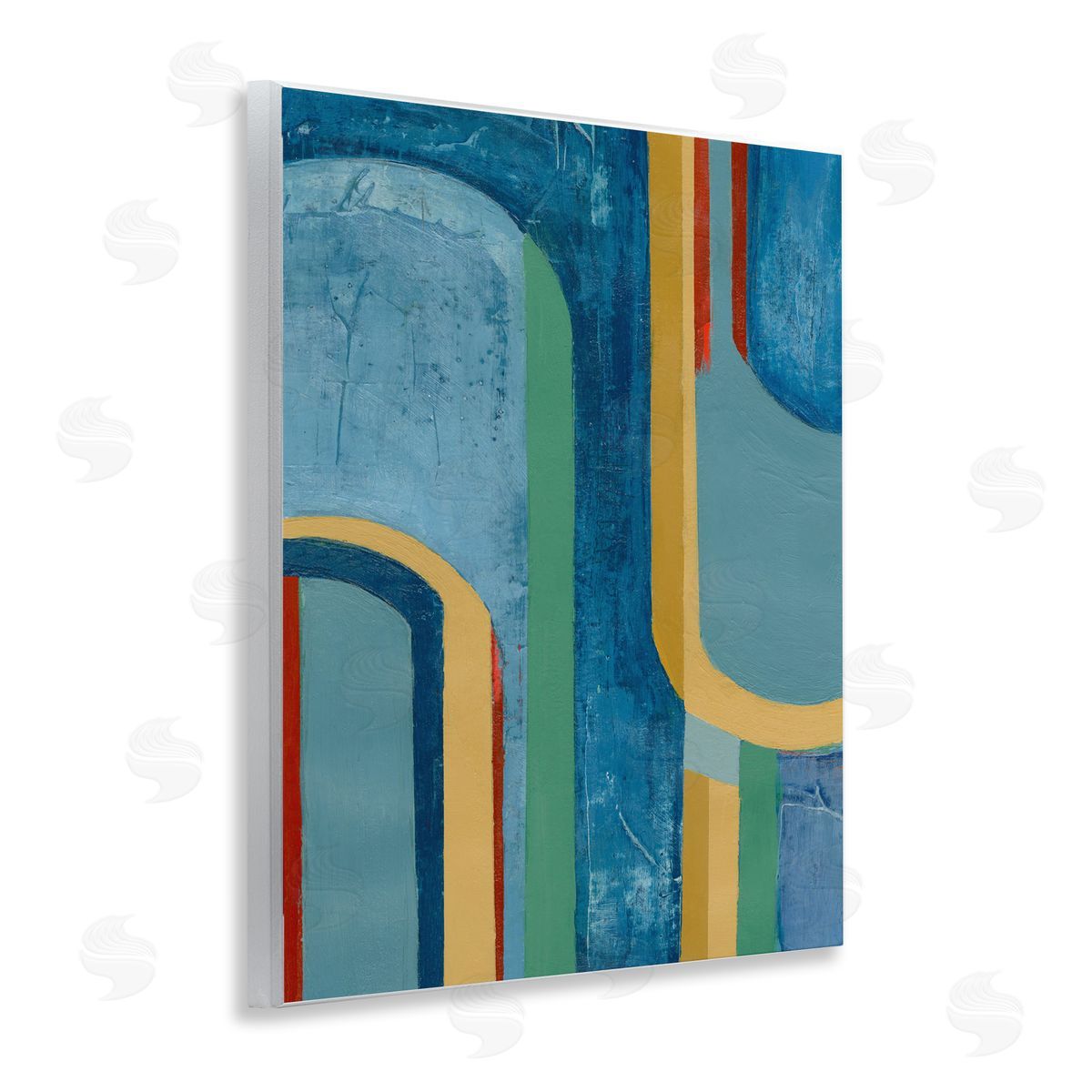 Dynamic Arches Pattern Wood Plaque Wall Art, Home Decor by Pippin Schupbach
