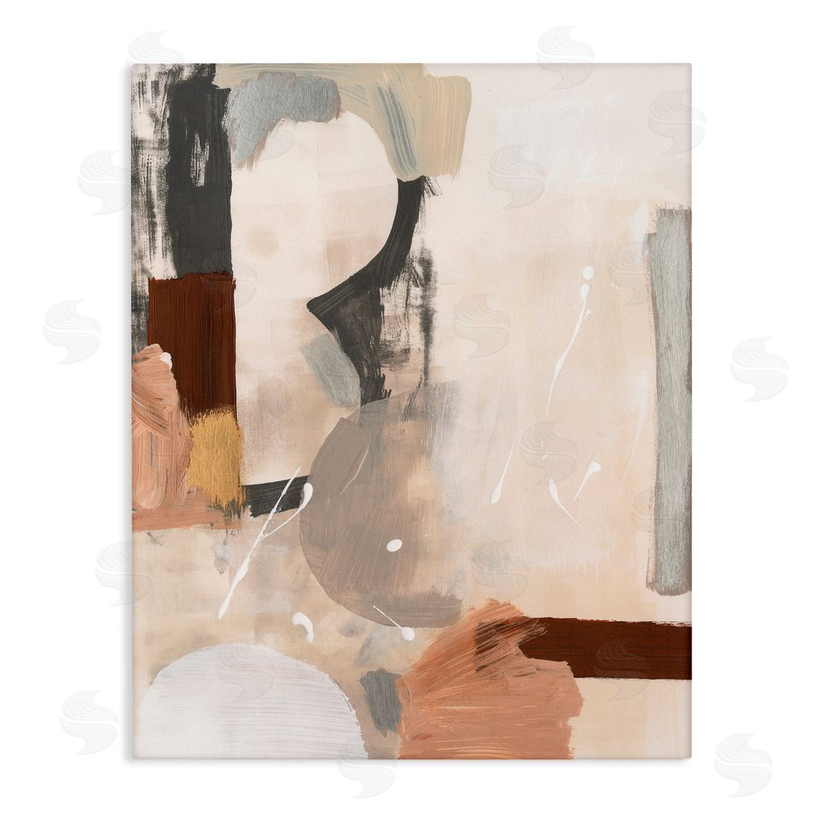 Expressive Rustic Abstract Canvas Wall Art, Home Decor by Victoria Barnes