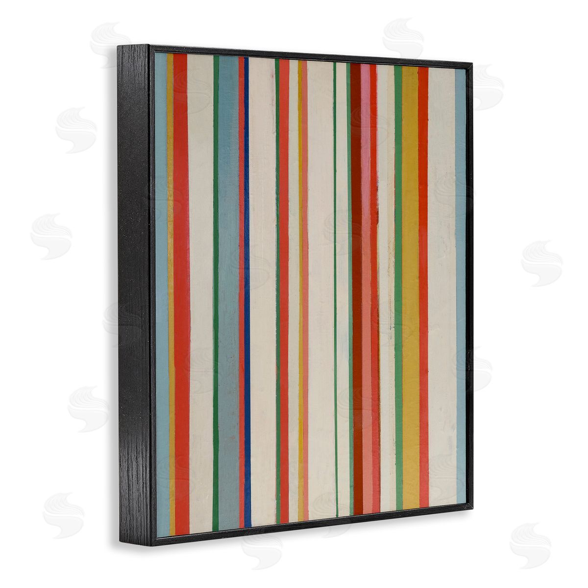 Linear Rustic Stripes Black Frame Print Wall Art, Home Decor by Pippin Schupbach