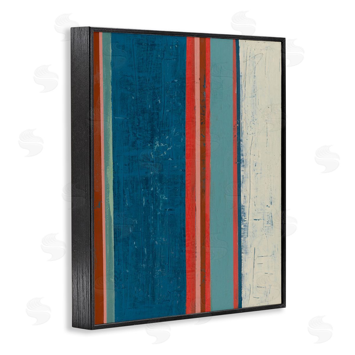Farmhouse Rustic Stripes Black Frame Print Wall Art, Home Decor by Pippin Schupbach