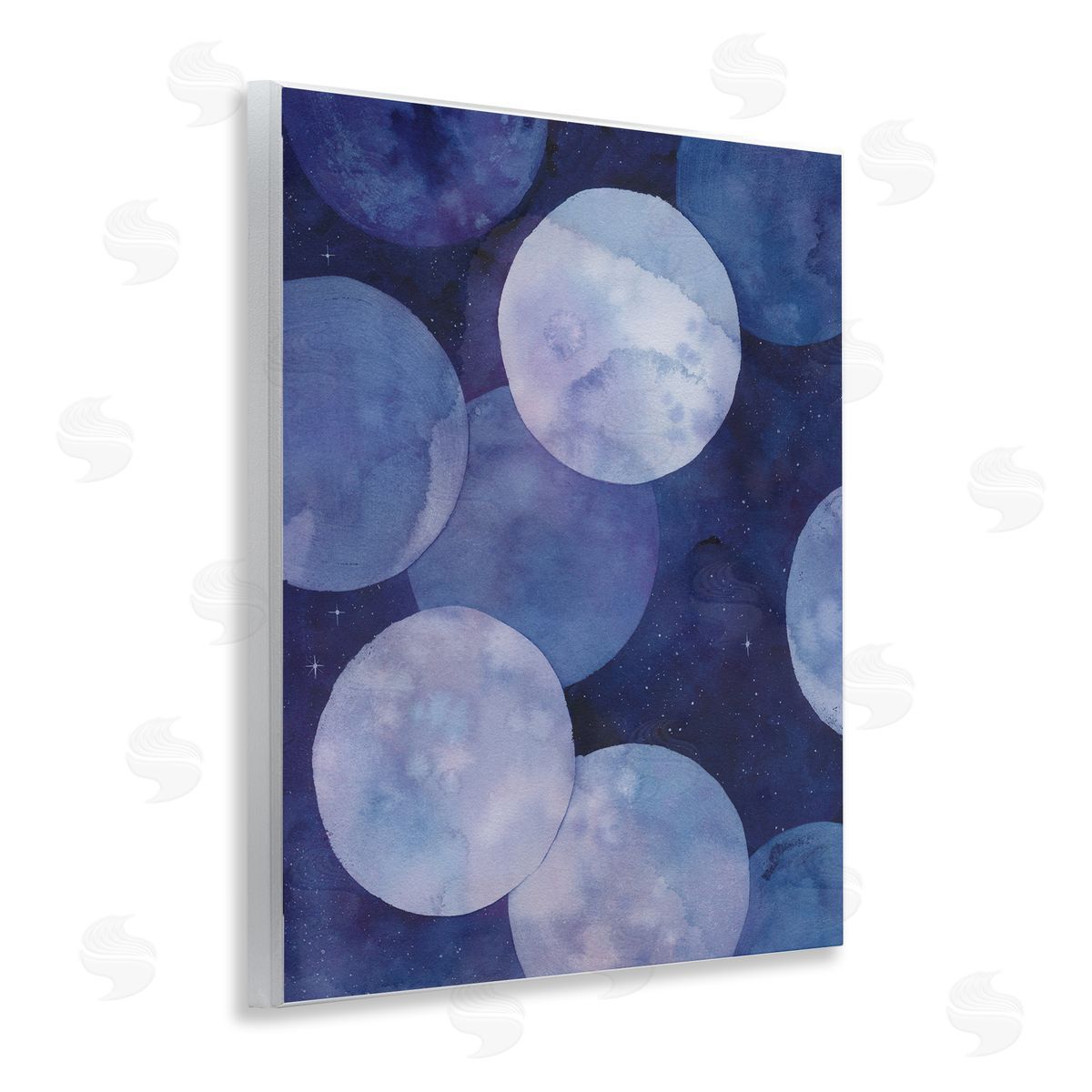 Layered Circles in Space Wood Plaque Wall Art, Home Decor by Grace Popp