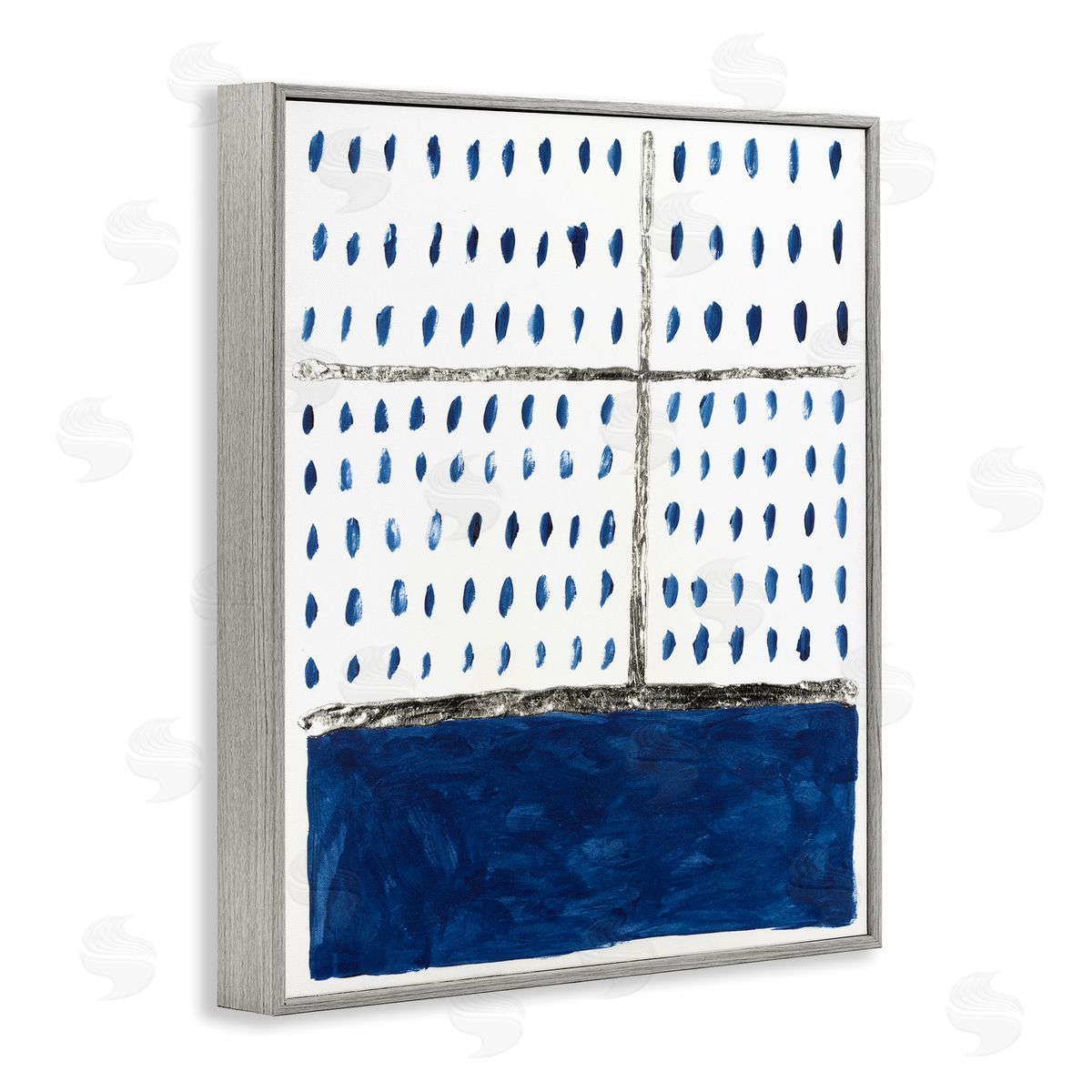Dotted Pattern Impression Grey Frame Print Wall Art, Home Decor by Michael Willett