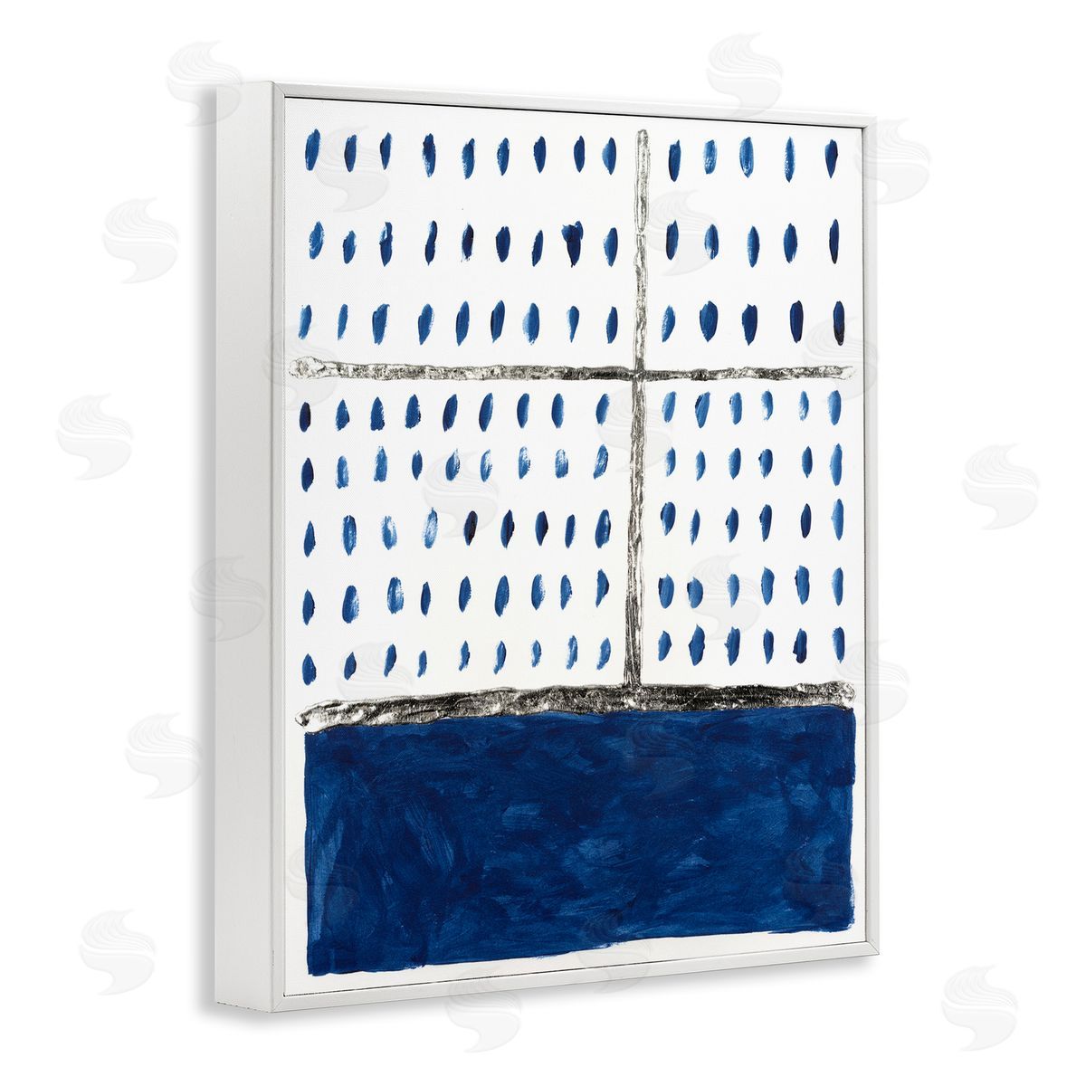 Dotted Pattern Impression White Frame Print Wall Art, Home Decor by Michael Willett