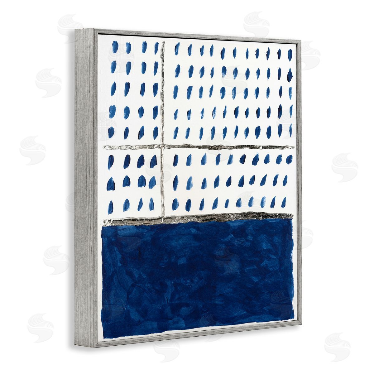 Modern Dot Pattern Grey Frame Print Wall Art, Home Decor by Michael Willett