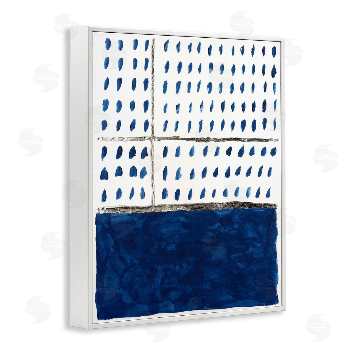 Modern Dot Pattern White Frame Print Wall Art, Home Decor by Michael Willett