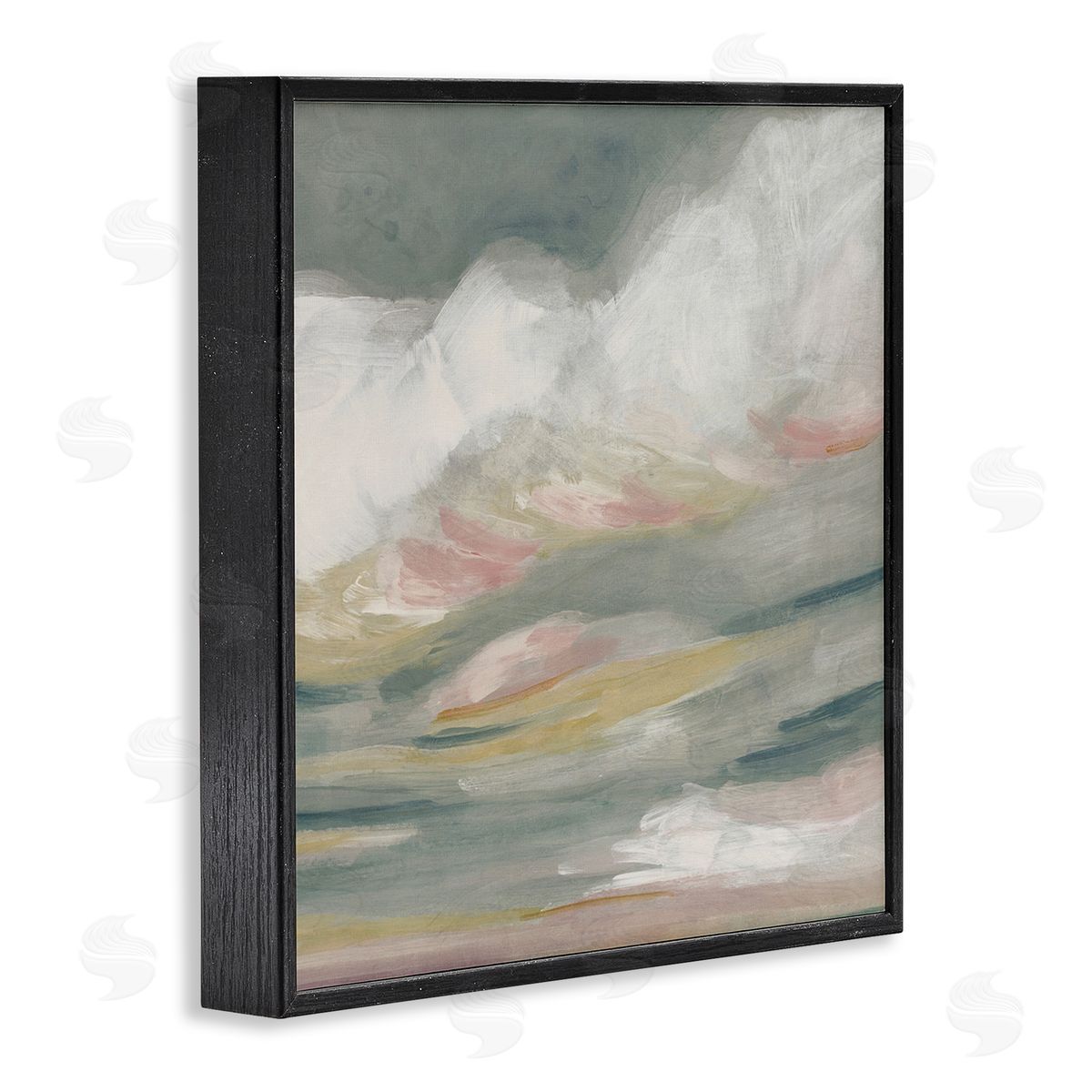 Storm Clouds Abstraction Black Frame Print Wall Art, Home Decor by June Erica Vess