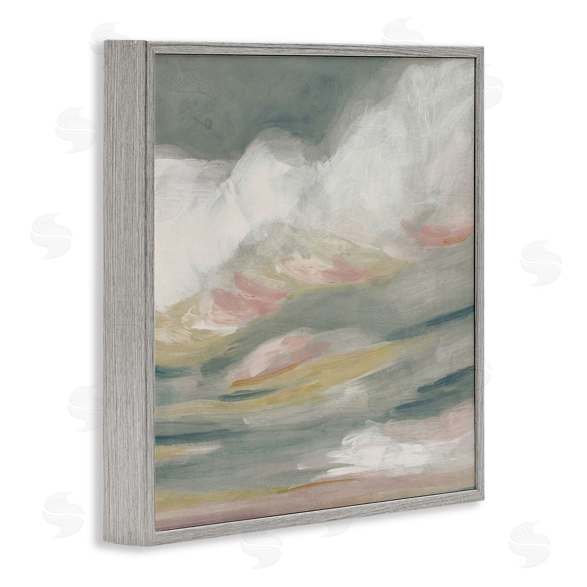Storm Clouds Abstraction Grey Frame Print Wall Art, Home Decor by June Erica Vess