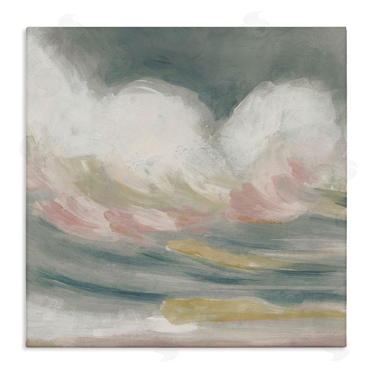 Stormy Rolling Waves Canvas Wall Art, Home Decor by June Erica Vess