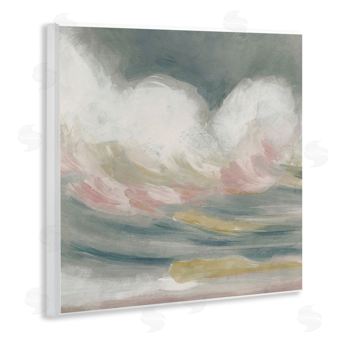 Stormy Rolling Waves Wood Plaque Wall Art, Home Decor by June Erica Vess
