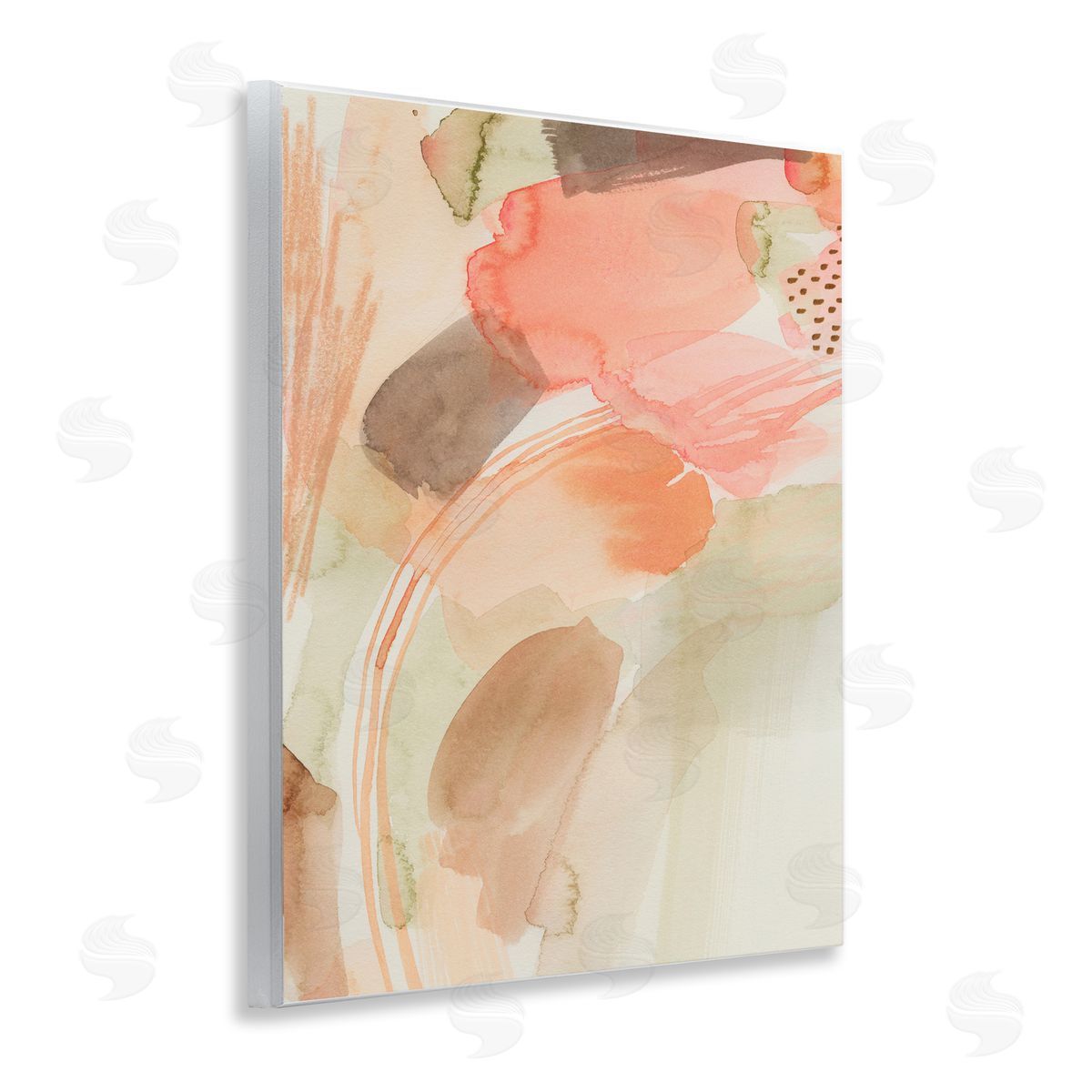 Grace Popp Pink & Beige Abstraction Wooden Wall Plaque Art Print