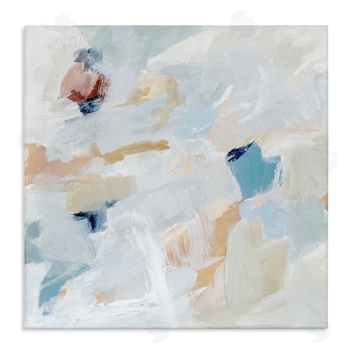 Subtle Abstract with Blue Canvas Wall Art, Home Decor by Victoria Barnes
