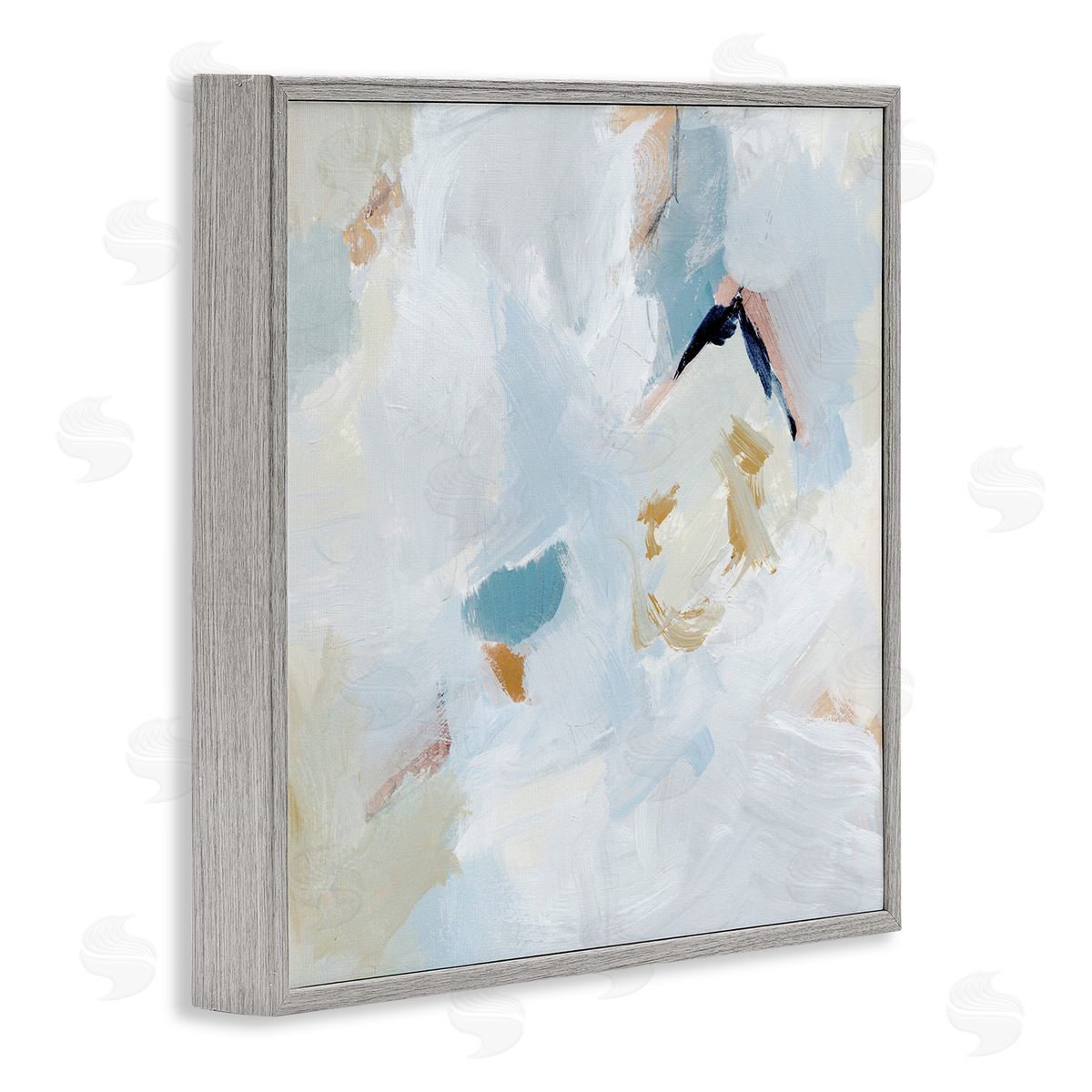 Soft Subtle Abstraction Grey Frame Print Wall Art, Home Decor by Victoria Barnes
