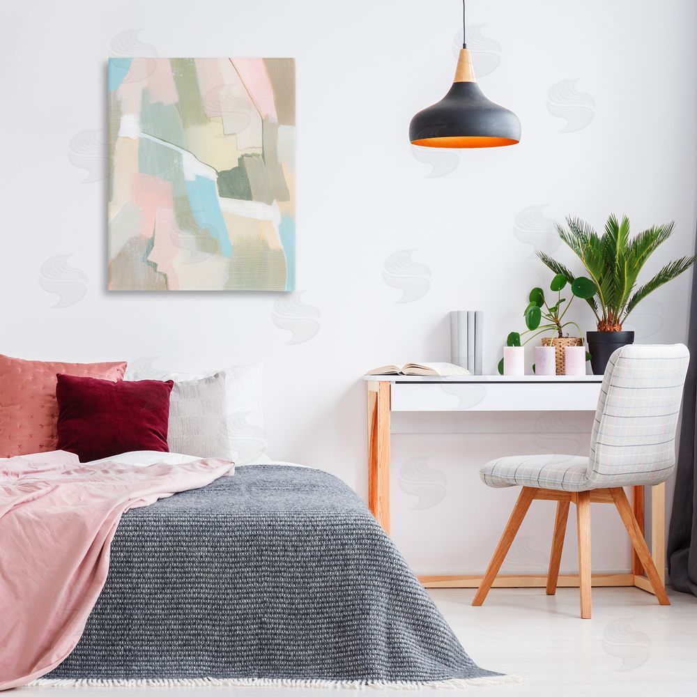 Grace Popp Pastel Desert Abstract Canvas Wall Art Print in Room