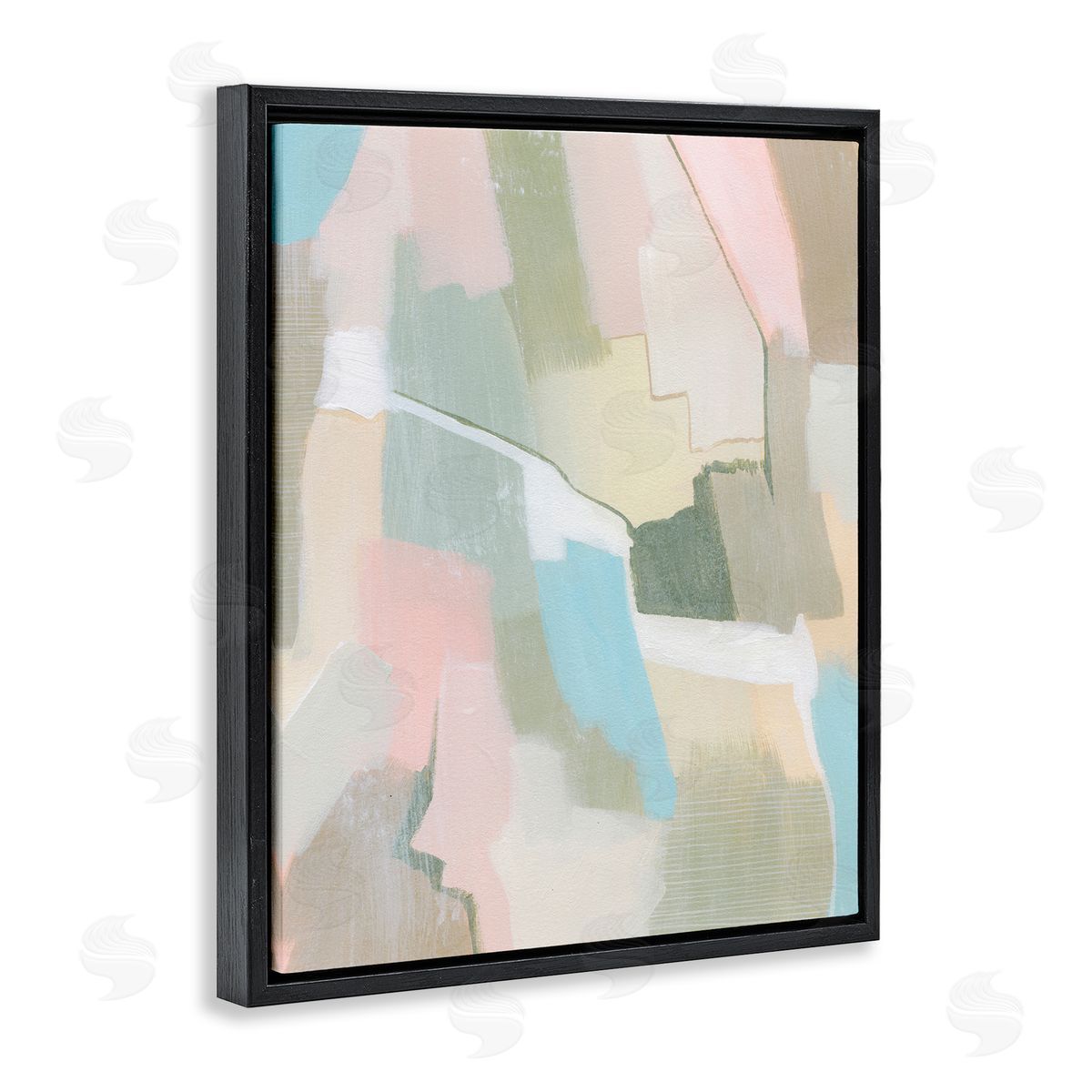 Grace Popp Pastel Desert Abstract Black Floating Frame Canvas Wall Art Print