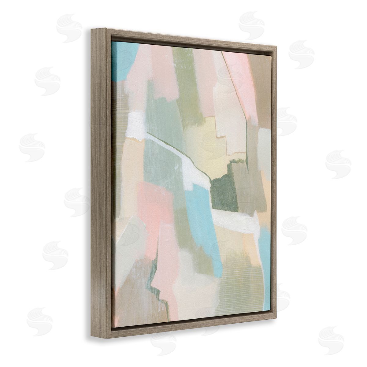 Grace Popp Pastel Desert Abstract Brown Floating Frame Canvas Wall Art Print