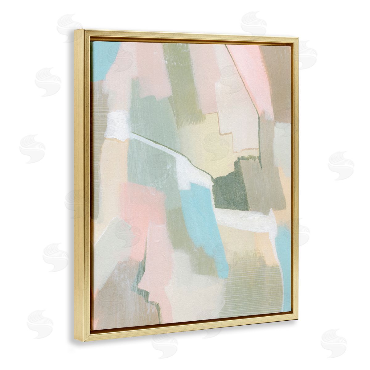 Grace Popp Pastel Desert Abstract Gold Floating Frame Canvas Wall Art Print