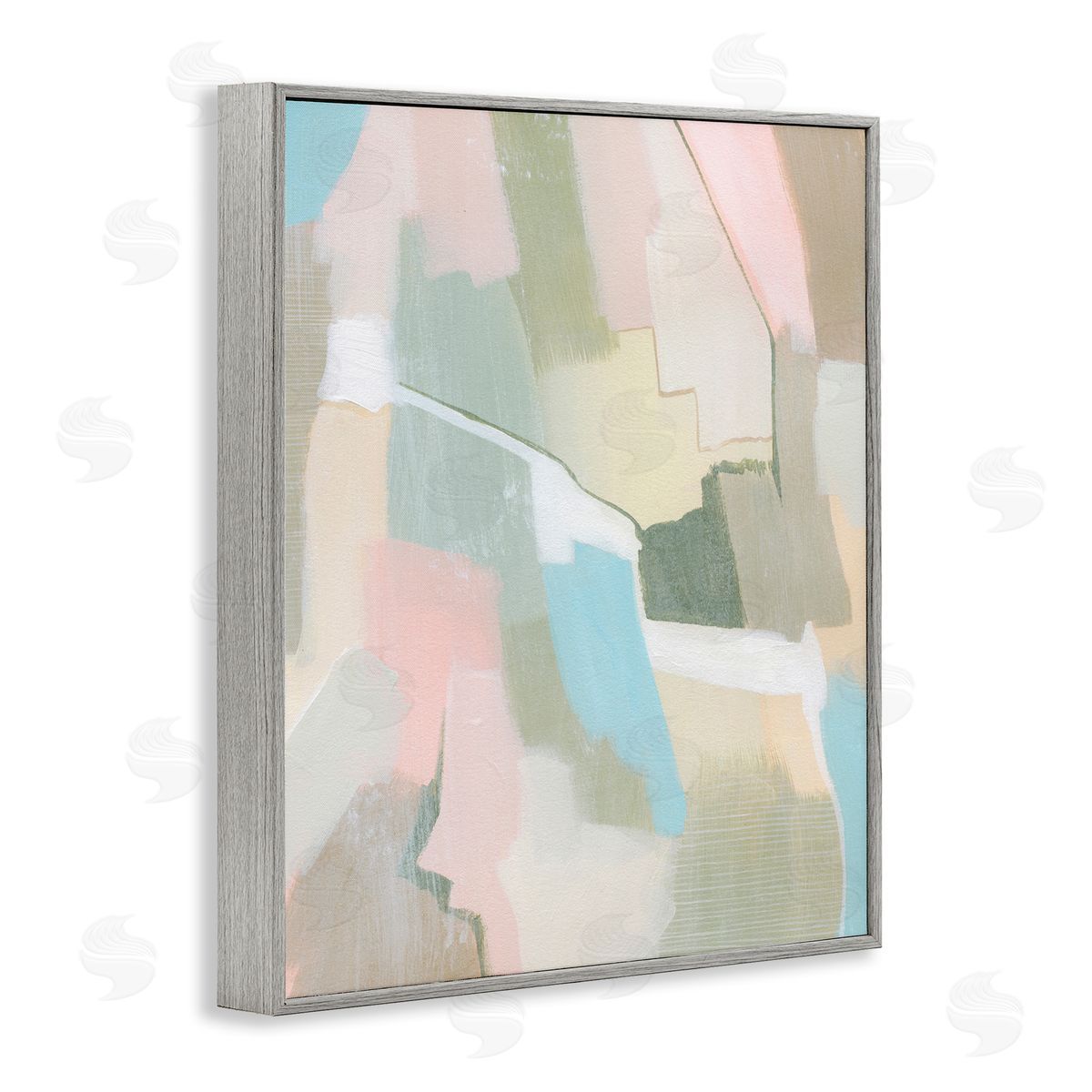 Grace Popp Pastel Desert Abstract Gray Framed Giclee Wall Art Print