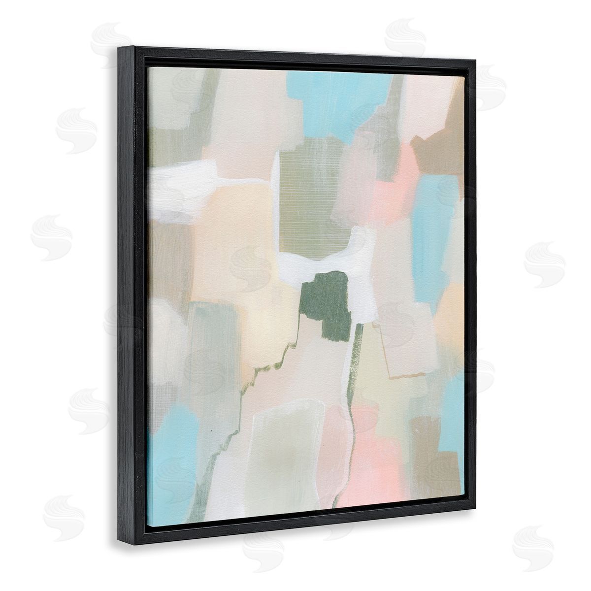 Grace Popp Soft Abstract Expression Black Floating Frame Canvas Wall Art Print