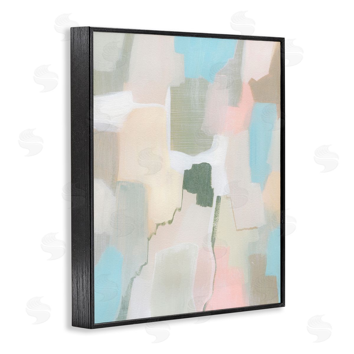 Grace Popp Soft Abstract Expression Black Framed Giclee Wall Art Print