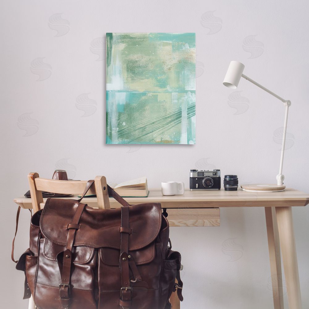 Grace Popp Green Industrial Abstraction Canvas Wall Art Print in Room