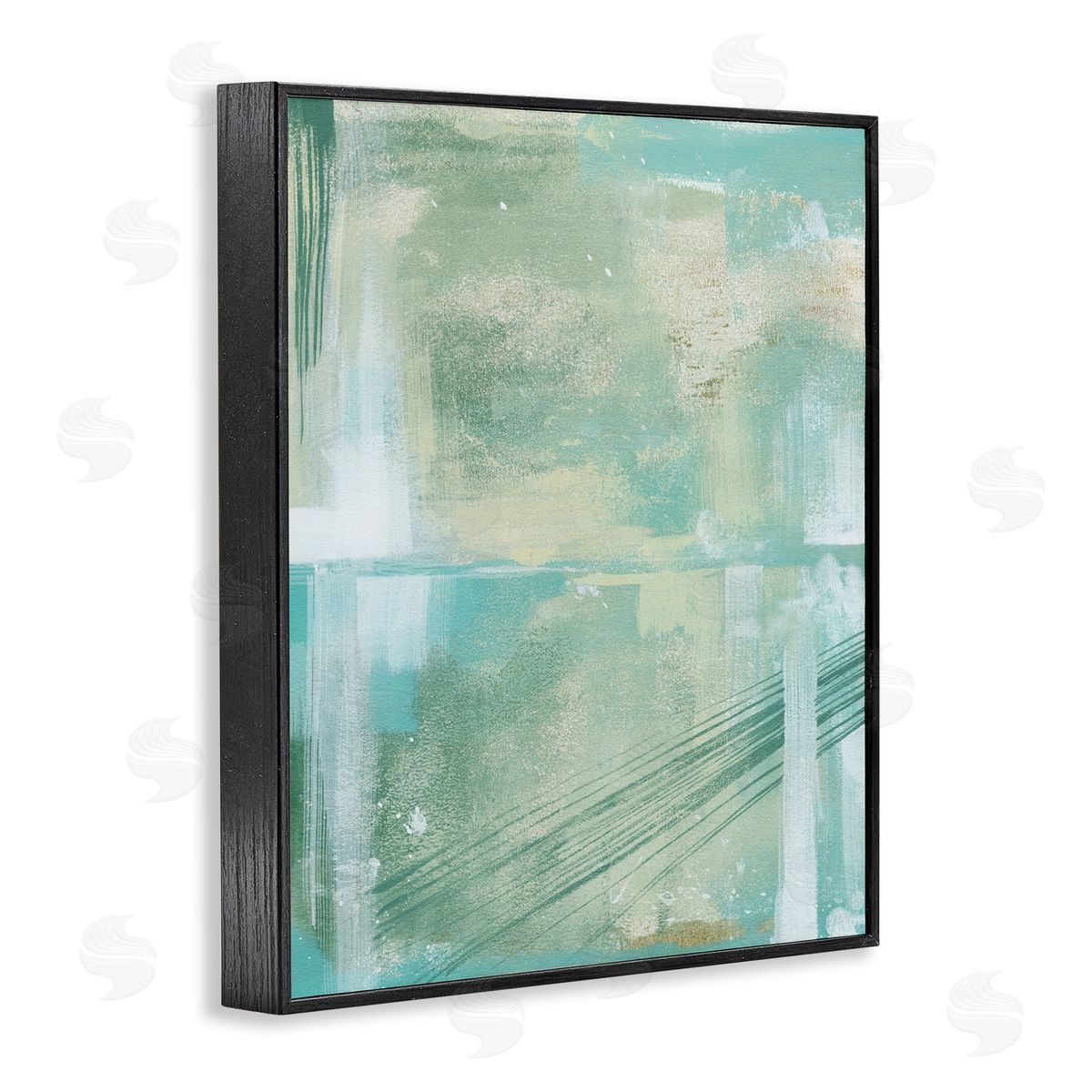 Grace Popp Green Industrial Abstraction Black Framed Giclee Wall Art Print