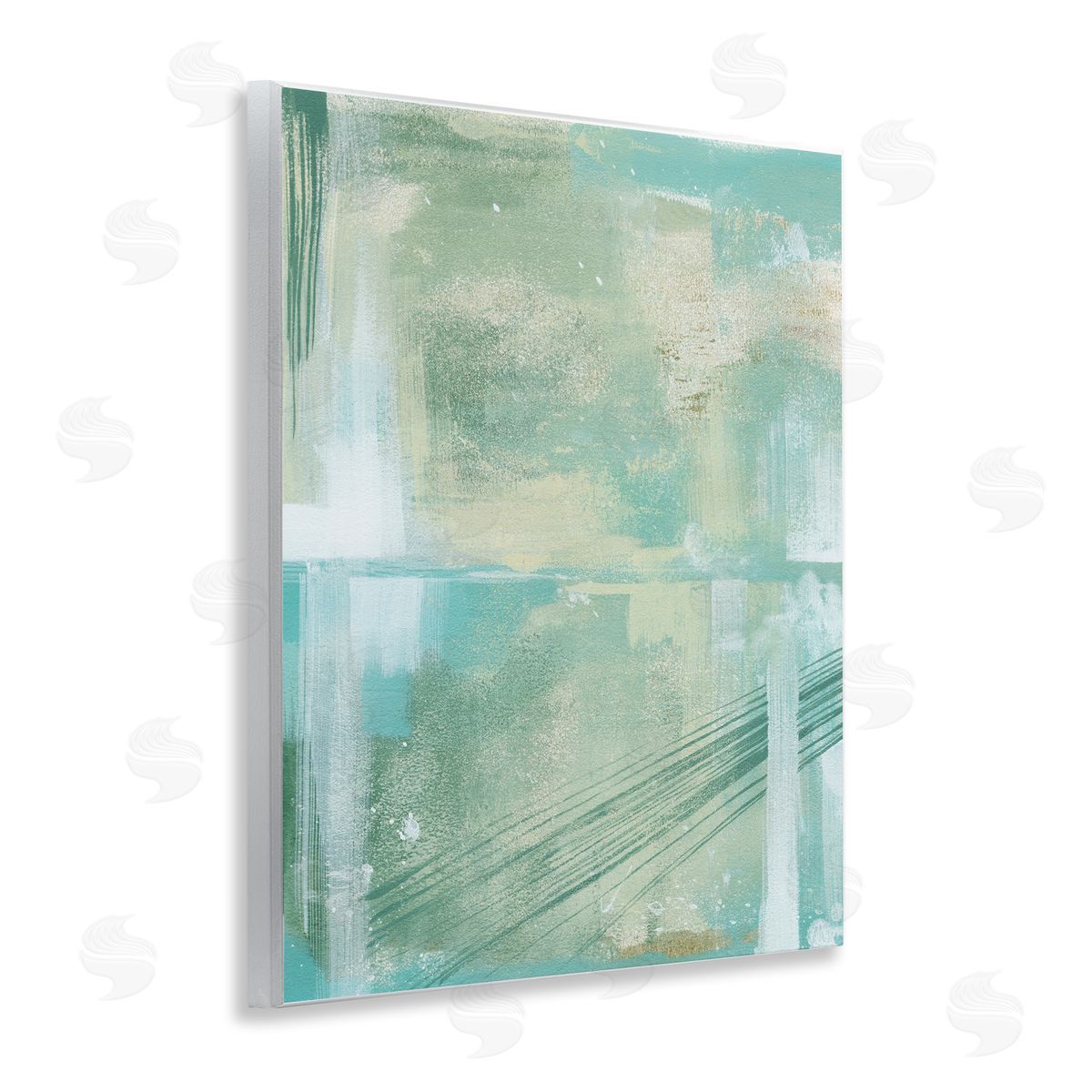 Grace Popp Green Industrial Abstraction Wooden Wall Plaque Art Print