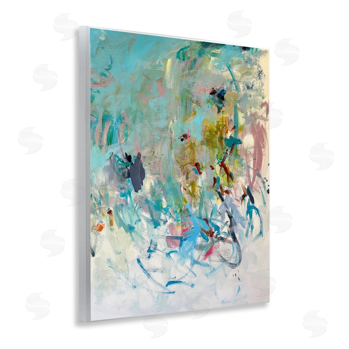 Chaotic Ombre Scribble Wood Plaque Wall Art, Home Decor by Mila Apperlo